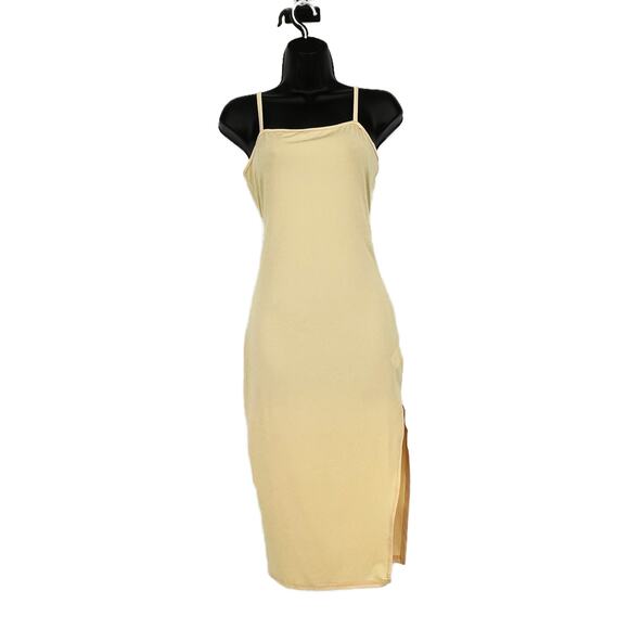 Zaful Forever Young Faux Wrap Midi Slip Dress in Cream Size 6 - Picture 2 of 9